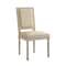 Homeroots Set of Two Beige and Brown Upholstered Linen Dining Side Chairs 535362 - alternate 7