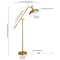 Homeroots 62" Brass Reading Floor Lamp With Brass Dome Shade 523581 - alternate 4