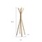 Homeroots 68in Natural Modern Wood Coat Tree Rack 372978 - alternate 6