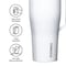 Corkcicle Go Cup XL Series Tumbler, 30 oz, Stainless Steel, Gloss White, Insulated 2830GW - alternate 5