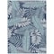 Homeroots 5' X 7' Navy Blue Sky Blue And Ivory Palm Leaf Indoor Outdoor Area Rug 552507 - alternate 1