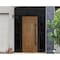 Vdomdoors Steel Door Deux 6683 Natural Oak 2 Sidelight and Transom Window Sidelite Entry Door Painted W14+36+ DEUX6683EXD-OAK-W14+36+14 X H80+16-LH-I - alternate 4