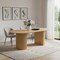 Homeroots 86" Natural Solid Wood Double Pedestal Base Oval Dining Table 720700 - alternate 5