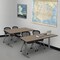 Regency Cain T-Base Training Seminar Table, 42 in W, 24 in L, Noble Oak MTRCT4224NOGY - alternate 5