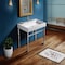 Whitehaus Collection Britannia Large Rectangular Sink Console with Front Towel Bar and Single Faucet Hole Drill B-U90-DUCG1-A09-1 - alternate 3