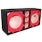 Deejay Led Two 10-in Woofers plus Three Tweeters RED Empty Chuchera Speaker Enclosure D10T3RED - alternate 5