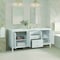 James Martin Vanities Myrrin 72in Double Vanity, Bright White w/ 3 CM Ethereal Noctis Silestone Top 485-V72-BW-FENC - alternate 5