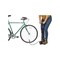 Bell Sports Schrader/Presta Valve 100 PSI Bicycle Floor Pump with Gauge Maroon 7152767 - alternate 7