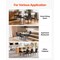 Vevor Set of 6 Dining Chairs Modern Leather Kitchen Side Chair Back Metal Legs Black DA258 - alternate 7