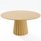 Homeroots 60" Brown Solid Wood Pedestal Base Round Top Dining Table 721026 - alternate 1