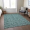Homeroots 5' X 8' Teal Blue Aqua And Ivory Floral Washable Indoor Outdoor Area Rug 581925 - alternate 8