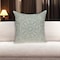 Homeroots 22" Beige and Green Damask Linen Blend Throw Pillow with Embroidery and Applique 529237 - alternate 1