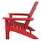 Newtechwood Modern Flat Top Adirondack Chair in Ruby Red P013-896 - alternate 5