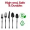 Smarty Had A Party Black Moderno Plastic Cutlery Set - Spoons, Forks, Knives, Mini Spoons, Mini Fork (480 Guests), 2400PK 9330-BSPCS-CASE - alternate 8