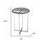 Homeroots 21" Clear And Silver Glass and Stainless Steel Round End Table 488902 - alternate 5