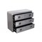 Homeroots 42" Silver Aluminum Three Drawer Dresser 489224 - alternate 6