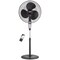 Powerzone PowerZone SP2-18ARY Stand Fan, 3-Blade, 3-Speed, 120 V, Black SP2-18ARY - alternate 1