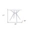 Homeroots 28" White Heavy Duty Plastic Trestle Base Dining Table 555198 - alternate 4