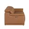 Homeroots 76in Chestnut and Silver Italian Leather Power Reclining Loveseat 720516 - alternate 8