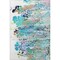 Homeroots 5' X 8' Teal Blue Ivory And Gold Abstract Washable Indoor Outdoor Area Rug 643560 - alternate 4