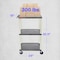 Luxor 42''H 3-Shelf Utility Cart, Electric, Gray Shelves, Putty Legs UCPL1GYE - alternate 21