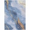 Homeroots 3' X 5' Blue And Gold Abstract Washable Indoor Outdoor Area Rug 611330 - alternate 5