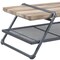 Homeroots 47" Natural and Gray Metal Sled Coffee Table With Shelf 490566 - alternate 3