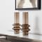 Homeroots Set of Two Translucent Taupe Glass Cylinder Table Vases, 2PK 634103 - alternate 4