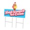 Signmission Hand Scooped Ice Cream Die Cut Yard & Stake plastic window, 2436-Hand Scooped Ice Cream C-DC-2436-DS-Hand Scooped Ice Cream19 - alternate 1