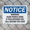 Signmission Warning Nude People Here If This Offends, 10 Inch X 7 Inch, Plastic Sign, 2PK OS-2PACK-NS-P-710-L-18917 - alternate 5