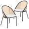 Leisuremod Urbane Collection Modern Dining Chair With Wicker back in Light Grey, 2PK UC21WLGR2 - alternate 1