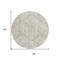 Homeroots 8' Beige And Ivory Round Geometric Washable Indoor Outdoor Area Rug 612985 - alternate 7