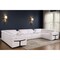 Homeroots White Italian Leather Power Reclining U Shaped Eight Piece Corner Sectional With Console 634672 - alternate 8