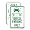 Signmission Electric Vehicle Parking Only With Graphic 3, 12'' X 18'' 2 Signs, Heavy Gauge Aluminum, 2PK A-1218-2PACK-24117 - alternate 1
