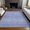 Homeroots 8' X 10' Sky Blue Purple And Ivory Tribal Washable Indoor Outdoor Area Rug 582635 - alternate 8