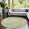 Homeroots 8' Round Gold Round Abstract Washable Non Skid Indoor Outdoor Area Rug 564256 - alternate 7
