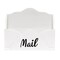 Homeroots 10" White Wood Envelope Shaped Mail Desk Organizer 661191 - alternate 1