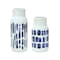 Homeroots Set of Two Blue and White Abstract Cylinder Ceramic Table Vase, 2PK 516260 - alternate 1