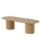 Homeroots 86" Natural Wood Double Pedestal Base Oval Dining Table 720679 - alternate 1