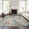Homeroots 5' X 8' Teal Blue And Green Floral Washable Indoor Outdoor Area Rug 583143 - alternate 7