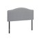 Homeroots Gray Faux Leather Upholstered Arched Queen Headboard With Nail Head Trim 490192 - alternate 1