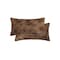 Homeroots Set of Two 12" X 20" Brown Faux Fur Lumbar Throw Pillows, 2PK 544573 - alternate 6