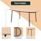 Leisuremod Oval 70.9 in W, 29.5 in L, MDF/Steel, Natural Wood TT70NW - alternate 10