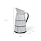 Homeroots 13" Black And White Ceramic Cylinder Jug Vase With Sculptural Details 392198 - alternate 5