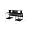Homeroots 72" Black Wood and Metal Rolling Computer Desk 491533 - alternate 3
