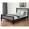 Homeroots Black Slat Back Solid Wood King Bed Frame 523633 - alternate 1