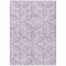 Homeroots 9' X 12' Lavender And Ivory Geometric Washable Indoor Outdoor Area Rug 613017 - alternate 8
