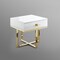 Homeroots 22" Gold And White Square End Table With Drawer 543912 - alternate 8