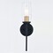 Vaxcel Warren 1 Light Black and Brass Mid Century Modern Bathroom Vanity Wall Sconce Fixture Clear Glass W0391 - alternate 9