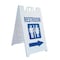 Signmission Restroom With Arrow, A-Frame & 2 Decals Installed, Heavy-Duty Plastic Frame SBHD-D-2436-Restroom With Arrow - alternate 1